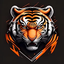 I need an esports style logo animated illustration of a tiger with human appearance