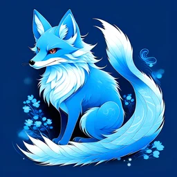 blue kitsune