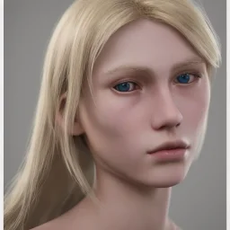 16 years old women, named Gretchen Marie Bernath - light-blonde hair, round blue eyes, medium cold skin tone, defined jawline and cheek bones, full eyebrows, short, curvy, natural, mature, warrior, hard worker, strong, muscular, enduring, cocky, caring, dramatic, confident, looks like a 25 year old, pretty