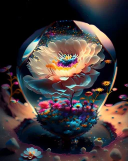 A flower that blooms into a miniature universe