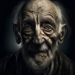 Highly detailed portrait of scary old man, horror, ghost,
