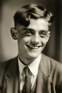 usa 1920 young happy man short hair