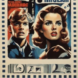 A movie poster can also be a postage stamp