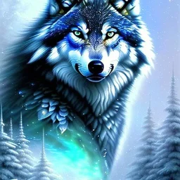 icy blue,beautiful wolf creature ,feathers , elve fae, majestic, ominous, ice, scales,frost on skin, dnd character portrait, intricate, oil on canvas, masterpiece, expert, insanely detailed, 4k resolution, retroanime style, cute big circular reflective eyes, cinematic smooth, intricate detail , soft smooth lighting, soft pastel colors, painted Rena