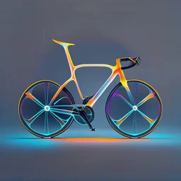 minimalistic bicycle digital art. Futuristic, energetic.