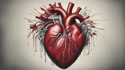 heart, organ, crying, hurts, photorealism