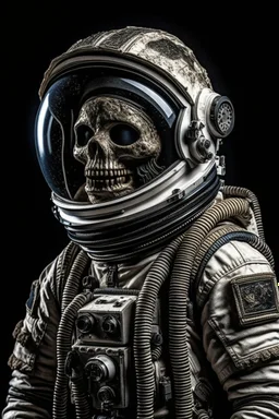 absurdres, intricate details, masterpiece, best quality, high resolution, 8k, (skeleton in astronaut spacesuit:1.2), (skull:1.3), (broken helmet:1.4), (colored light bulbs:1.3), spacesuit, lunar surface, craters, black sky, stars, shot on camera Canon 1DX, 50 mm f/2.8 lens, raw, by Paul Žižka