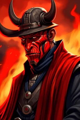 Star wars cowboy style syth lord like maul