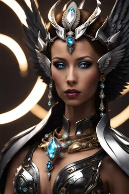 Beautiful Cyborg Angel fully jewelry diamonds