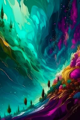 Abstract Fluid, Galaxy nebula