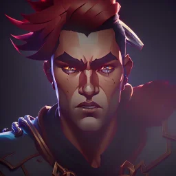 isometric clean art of darius, league of legends , soft lighting, high definition, unreal 5,