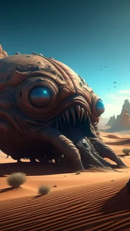 sci fi planet, space monster desert