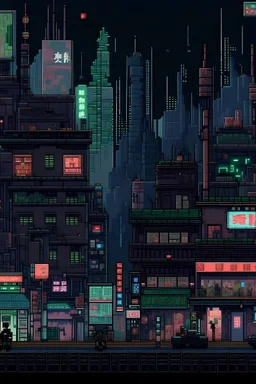 Tokyo cyberpunk pixel art
