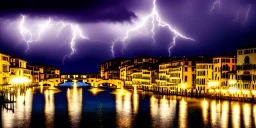 Florence and Venice in a stormy night