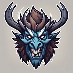 wendigo face logo cartoon video game