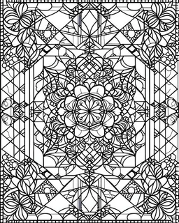 no black,simple Mosaic simple Coloring Pages, no black color,, easy to color