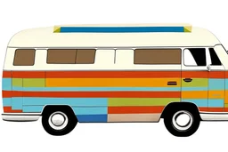Campervan in thestyle of paul klee