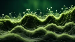 Musical Wave , Green Moss Wave, Natural Moss network lines , Realistic 3D Render, Macro, mesh, wave network, geometric, Nikon Macro Shot, Kinetic, Fractal, Light Led Points, Generative, Neural, Computer Network, Connections, Forest Moss Strings,