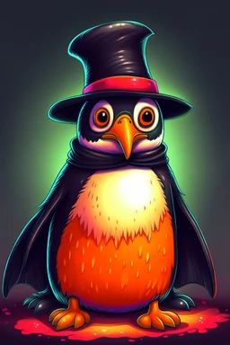 Halloween penguin art