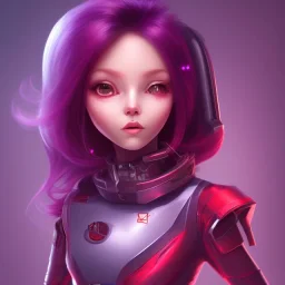 cute red/purple haired space girl gremlin