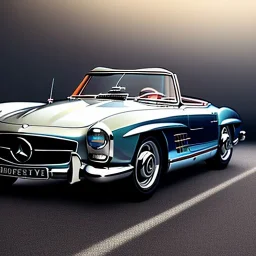 fullbody Drawing of 'Mercedes-Benz 300 SL',intricate detail,andrea bonelli,Kilian Eng,Ohrai,evan lee,three quarters frontal aerial view,toned colors,16k