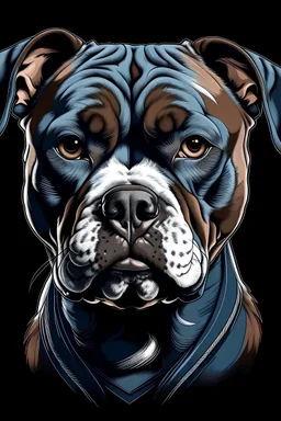Pitbull dog illustration