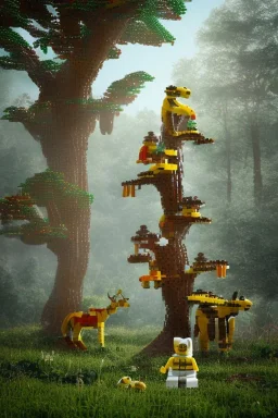 lego tree forest animals children