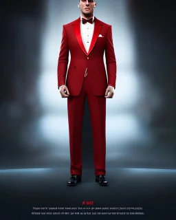 Create a compelling image featuring a man in a red suit with a dapper expression against a white background. Specify a hand-drawn style with bold strokes, emphasizing the meaning of the subject. Ensure the composition captures the essence of elegant expression, creating a visually striking and impactful scene through the use of hand-drawn strokes.