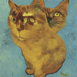 Portrait of a cat by Van Gogh