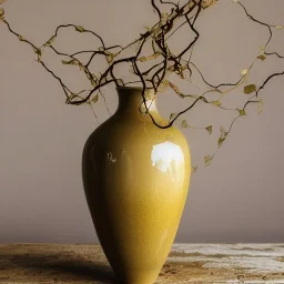 photo of a cracked ceramic vase repaired with gold, kintsugi, beautiful, vines and leaves, rosebuds, delicate, cinematic, high detail, beautiful composition, delicate arrangement, aesthetic, soft lighting, award winning photography, tender