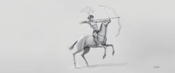 centaur bow man drawing, robotic limbs