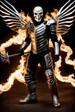 Ghost Rider in futuristic armor, photograph