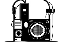 sony,walkman clipart style simple stencil