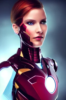 portrait, beautiful stunning lady and goddess, full body shot, medium shot, abstracttech, style of Tron, style of Minority report, style of Iron Man