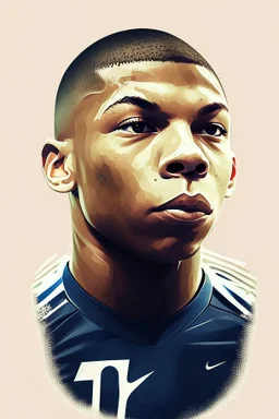 Kylian Mbappe French soccer player Carton 2d