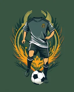 **Soccer Merchandise (Equipment & Apparels) Art:** Blend traditional sports imagery with modern design elements, showing how classic sportsmanship and contemporary innovation coexist in the products. **Appearance:** Sports Merchandise (equipments & apparels) art ideas that create compelling visuals that will endorse, exhibit, and sell athletic apparel, equipment, accessories, footwear, and gloves. High-quality images that are visually appealing and attention-grabbing,