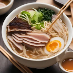 Chashu ramen with miso soup