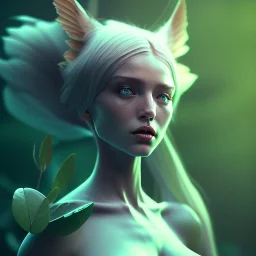 plant girl, fantasy art, octane render, dramatic lighting,vredshift render,ambient lighting