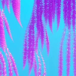 a magical crystal vertical light, pink and blue wisteria , pink vertical, blue lake,sharp, background vertical blue gradient vertical, elegant, highly detailed, artstation, concept art, smooth, sharp focus, illustration, 8k, splash art, wallpaper, key visual