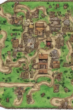 battle map dnd village