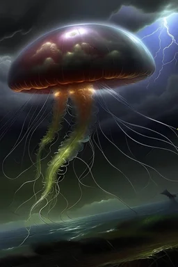 non-euclidian multidimensional giant tornado monstruous medusa lightning