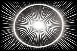 backdround of energetic horizontal stipes and wedges, rotating circle of energy(midground, bottom and right) giving off sparks, smoke trail across(bottom and then up left), as a simple vector