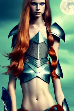 (strikingly beautiful 16 year old charming teen girl:1.2) with (long ginger hair:1.1) and (freckles:1.2) wearing (skimpy leather fantasy armour with halter top and thong:1.3) and (medium cleavage:1.2), tracing, ambient light, highres, (hyperrealistic:1.2), (perfect face:1.1) intricate (high detail:1.1) body, beautiful detailed eyes, plump lips, fantasy theme, Model hash: ddc3021b