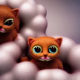 multiple gingerbread kittens, gumdrop eyes, vibrant, ball of yarn, 8k resolution, centered, high-quality, fine-detail, digital art, detailed matte, volumetric lighting, illustration, 3D octane render, brian froud, howard lyon, greg rutowski, George Grie