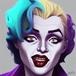 Marilyn Monroe Joker cabelo verde