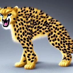 An electric type and dark type, Cheetah pokemon. Lightning bolts shapes as whiskers. Yellow and white fur coverd with blotchy black spots.