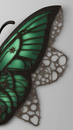 metal steampunk green butterfly wings