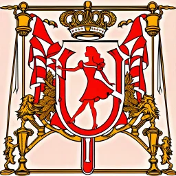 Barbie on a coat of arms