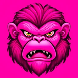 Angry pink monkey