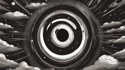 black hole, highly detailed, comic style